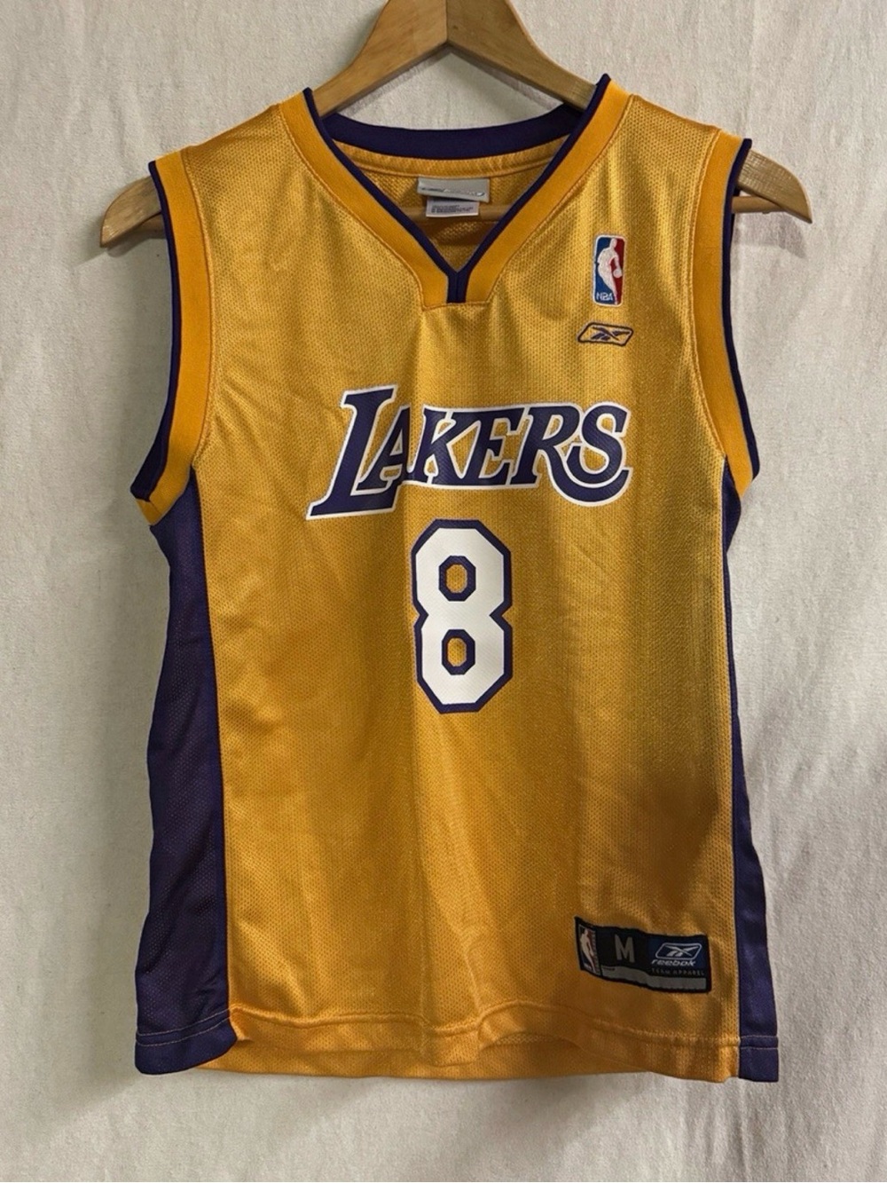 Vintage Reebok Kobe Bryant #8 Lakers Jersey Youth M 10-12 Gold NBA